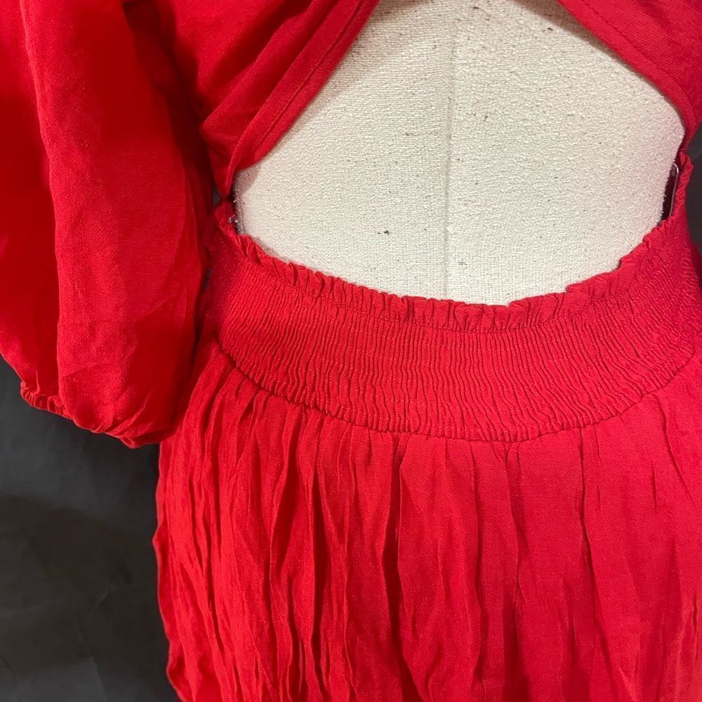Poppy red summer sun dress - Picture 10 of 12